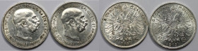 RDR – Habsburg – Österreich, Lots und Sammlungen. KAISERREICH ÖSTERREICH. Österreich-Ungarn. Franz Joseph I. (1848-1916). 2 x 2 Kronen 1913. Jaeger 38...