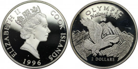 Weltmünzen und Medaillen, Cookinseln / Cook Islands. Weißkopfseeadler - Olympic National-Park. 2 Dollars 1996. 10,0 g. 0.500 Silber. 0.16 OZ. KM 280. ...