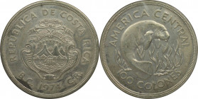 Weltmünzen und Medaillen, Costa Rica. Nagelmanati, 15 Jahre WWF. 100 Colones 1974. 32,10 g. 0.500 Silber. 0.52 OZ. KM 201a. Polierte Platte