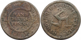 Weltmünzen und Medaillen, Isle of Man. George III. 1/2 Penny 1811. Bank Half Penny / Triskelion. Kupfer. KM Tn3. Schön-sehr schön