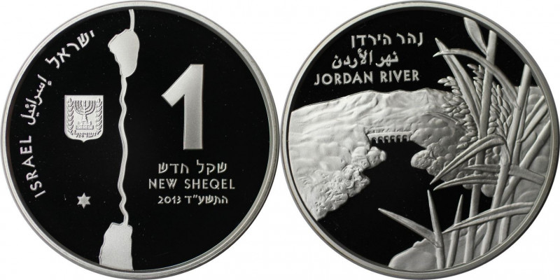 Weltmünzen und Medaillen, Israel. Fluß Jordan - Verbindung See von Galiläa und T...