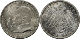 Deutsche Münzen und Medaillen ab 1871, REICHSSILBERMÜNZEN, Hessen. Ernst Ludwig (1892-1918). 2 Mark 1904 A. Silber. Jaeger 74. Stempelglanz.
