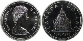 Weltmünzen und Medaillen, Kanada / Canada. 100. Jahrestag der Eröffnung der Parlamentsbibliothek Ottawa. 1 Dollar 1976. 23,33 g. 0.500 Silber. 0.38 OZ...