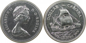 Weltmünzen und Medaillen, Kanada / Canada. "Griffon". 1 Dollar 1979. 23,33 g. 0.500 Silber. 0.38 OZ. KM 124. Stempelglanz