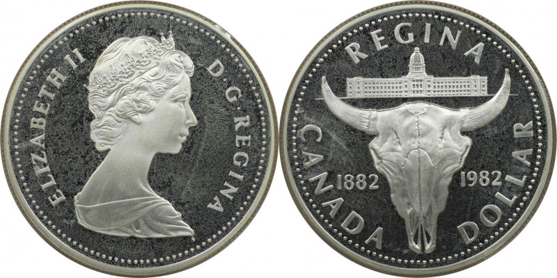 Weltmünzen und Medaillen, Kanada / Canada. ''Regina". 1 Dollar 1982. 23,33 g. 0....