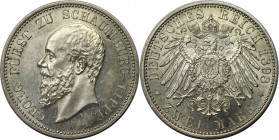 Deutsche Münzen und Medaillen ab 1871, REICHSSILBERMÜNZEN, Schaumburg-Lippe. Georg (1893-1911). 2 Mark 1898 A. Silber. Jaeger 164. Vorzüglich-Stempelg...