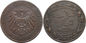 Deutsche Münzen und Medaillen ab 1871, DEUTSCHE KOLONIEN. Deutsch-Ostafrika. 1 Pesa 1892. Jaeger N710. Sehr schön