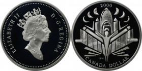 Weltmünzen und Medaillen, Kanada / Canada. Millennium. 1 Dollar 2000. 25,18 g. 0.925 Silber. 0.75 OZ. KM 401. Polierte Platte
