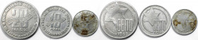Deutsche Münzen und Medaillen ab 1871, DEUTSCHE NEBENGEBIETE, Lots und Sammlungen. Getto Litzmannstadt. 5 Mark 1943, 10 Mark 1943, 20 Mark 1943. Lot v...