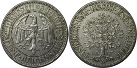 Deutsche Münzen und Medaillen ab 1871, WEIMARER REPUBLIK. 5 Reichsmark 1927 A. Eichbaum. Silber. KM 56, Jaeger 331, AKS 25. Vorzüglich