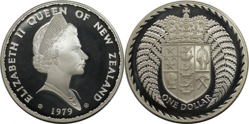 Weltmünzen und Medaillen, Neuseeland / New Zealand. Elizabeth II. 1 Dollar 1979....