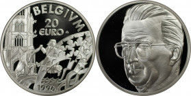 Europäische Münzen und Medaillen, Belgien / Belgium. Albert II - Bell Epoch. Medaille "20 Euro" 1996. Silber. Polierte Platte