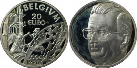 Europäische Münzen und Medaillen, Belgien / Belgium. Albert II - Bell Epoch. Medaille "20 Euro" 1996. 22,85 g. 0.925 Silber. Polierte Platte