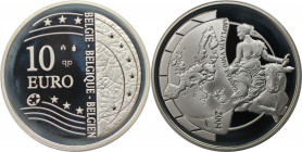 Europäische Münzen und Medaillen, Belgien / Belgium. EU-Erweiterung. 10 Euro 2004. 18,75 g. 0.925 Silber. 0.56 OZ. KM 234. Polierte Platte