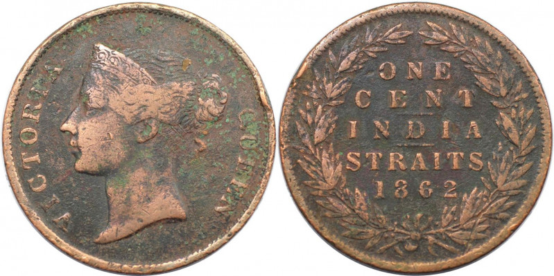 Weltmünzen und Medaillen, Straits Settlements. Victoria (1837-1901). 1 Cent 1862...