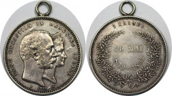 Europäische Münzen und Medaillen, Dänemark / Denmark. Christian IX. (1863-1906). Goldene Hochzeit. 2 Kroner 1892. Silber. KM 800. Sehr schön-vorzüglic...