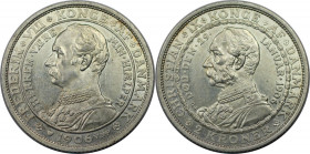 Europäische Münzen und Medaillen, Dänemark / Denmark. Zum Tode von Christian IX. und Krönung Frederik VIII. 2 Kroner 1906. 15,0 g. 0.800 Silber. 0.39 ...