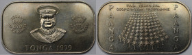 Weltmünzen und Medaillen, Tonga. Serie: F.A.O. 1 Pa'anga 1979. Kupfer-Nickel. KM 60. Rechteckig. Stempelglanz