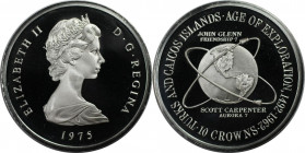 Weltmünzen und Medaillen, Turks und Caicos Inseln / Turks and Caicos Islands. "Age of Exploration". 10 Crowns 1975. 29,98 g. 0.925 Silber. 0.89 OZ. KM...