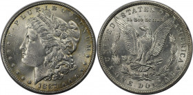Weltmünzen und Medaillen, Vereinigte Staaten / USA / United States. "Morgan Dollar". 1 Dollar 1887. Silber. Vorzüglich-stempelglanz