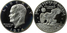 Weltmünzen und Medaillen, Vereinigte Staaten / USA / United States. "Eisenhower Dollar". 1 Dollar 1971 S. 24,59 g. 0.400 Silber. 0.32 OZ. KM 203a. Pol...