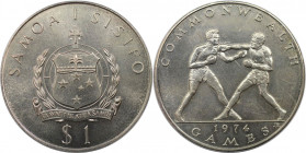 Weltmünzen und Medaillen, Western Samoa. Commonwealth Spiele. 1 Tala 1974. Kupfer-Nickel. KM 18. Stempelglanz