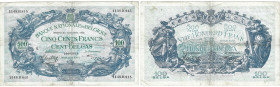 Banknoten, Belgien / Belgium. 500 Francs / 100 Belgas 1942. Pick 109. III