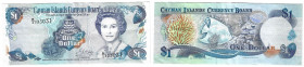 Banknoten, Cayman Inseln / Cayman Islands. 1 Dollar 1996. Pick 16b. I