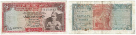 Banknoten, Ceylon. 5 Rupees 1974. Pick 73b. II-