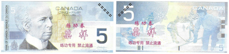 Banknoten, China. Canadees training Bankbiljetten voor personen, Chinese Banken....