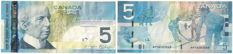 Banknoten, Kanada / Canada. 5 Dollars 2008. Pick 101A b. I