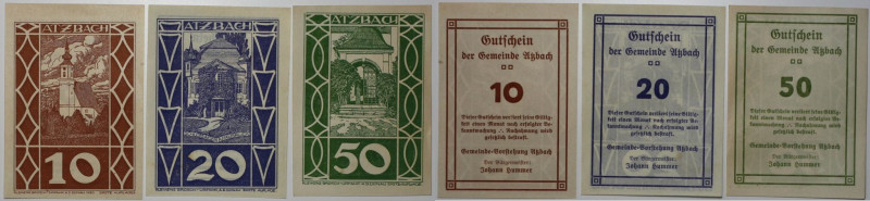 Banknoten, Österreich / Austria, Lots und Sammlungen. Notgeld Atzbach, Gemeinde....