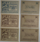 Banknoten, Österreich / Austria, Lots und Sammlungen. Notgeld Ziersdorf, Marktgemeinde. 10, 20, 50 Heller 1920. Lot von 3 Banknoten. I-II