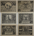 Banknoten, Österreich / Austria, Lots und Sammlungen. Notgeld Gross-Siegharts, Marktgemeinde. 10, 20, 50 Heller 1920. Lot von 3 Banknoten. II
