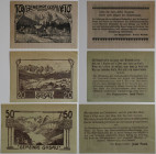 Banknoten, Österreich / Austria, Lots und Sammlungen. Notgeld Gossau, Gemeinde. 10, 20, 50 Heller 1920. Katalog Nr.0251a. Lot von 3 Banknoten. I-II