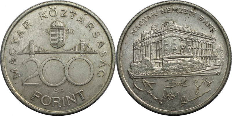 Europäische Münzen und Medaillen, Ungarn / Hungary. Nationalbank. 200 Forint 199...