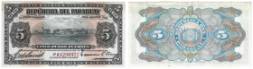 Banknoten, Paraguay. 5 Pesos Fuertes 1923. Pick: 163a. II