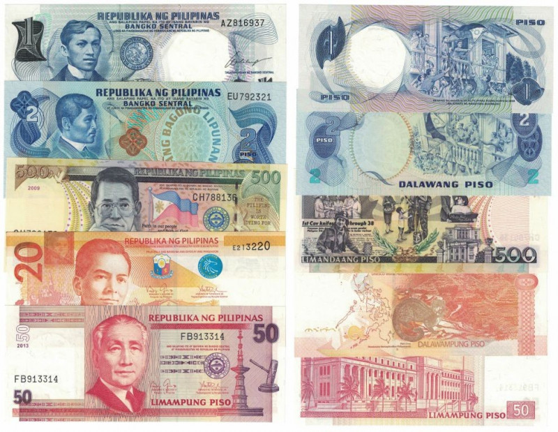 Banknoten, Philippinen / Philippines, Lots und Sammlungen. 1 Piso 1969 (P.142), ...