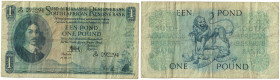 Banknoten, Südafrika / South Africa. 1 Pound 1955. Pick 93e. III