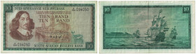 Banknoten, Südafrika / South Africa. 10 Rand ND (1967-1974). Erste Zeilen mit Bankname und Wert in Afrikaans. Pick 114b. II