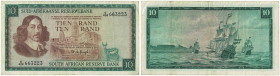 Banknoten, Südafrika / South Africa. 10 Rand 1975. Erste Zeilen mit Bankname und Wert in Afrikaans. Pick 114c. II