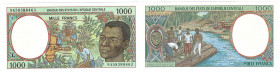 Banknoten, Zentralafrika / Central Africa. 1000 Francs 1994 L (Gabon). Pick 302 Lb. I