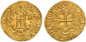 Primo periodo: consoli, podestà e capitani del popolo, 1139-1339. Genovino (terzo tipo), AV 3,53 g. + (anello) IANVA (anello) QVAM (anello) DEVS (anel...