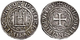 Secondo periodo: dogi a vita e dominazioni straniere, 1339-1528. Gian Galeazzo Maria Sforza duca di Milano e signore di Genova, 1488-1494. Testone da ...