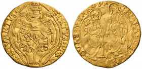 Sisto IV (Francesco della Rovere), 1471-1484. Doppio ducato papale, AV 6,93 g. SIXTVS PP rosetta (segno di Pier Paolo della Zecca) – rosetta QVARTVS S...