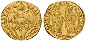 Sisto IV (Francesco della Rovere), 1471-1484. Ducato papale, AV 3,50 g. SIXTVS PP rosetta (segno di Pier Paolo della Zecca) – rosetta QVARTVS Stemma s...