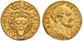 Innocenzo XII (Antonio Pignatelli), 1691-1700. Scudo anno II/1692, AV 3,34 g. INNOC XII – PONT M A II Stemma sormontato da triregno e chiavi decussate...