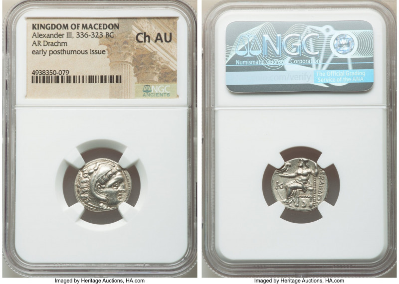 MACEDONIAN KINGDOM. Alexander III the Great (336-323 BC). AR drachm (18mm, 12h)....