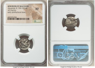 MACEDONIAN KINGDOM. Alexander III the Great (336-323 BC). AR drachm (17mm, 9h). NGC XF. Early posthumous issue of Sardes, ca. 323-319 BC. Head of Hera...