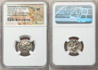 MACEDONIAN KINGDOM. Alexander III the Great (336-323 BC). AR drachm (18mm, 11h). NGC VF. Posthumous issue of Colophon, ca. 322-317 BC. Head of Heracle...